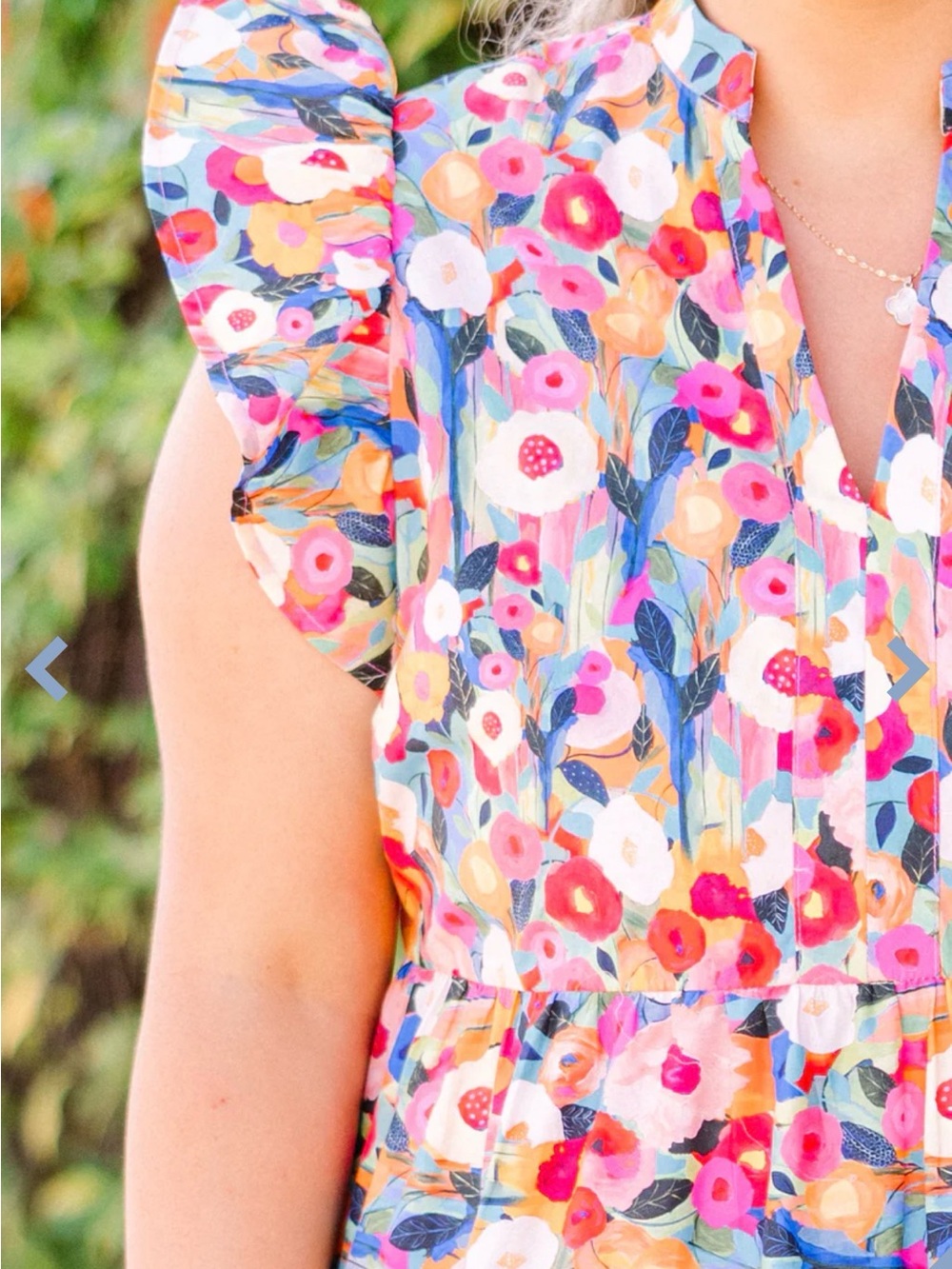 Chic Soul Multicolor Floral Midi Dress - Picture 5 of 6